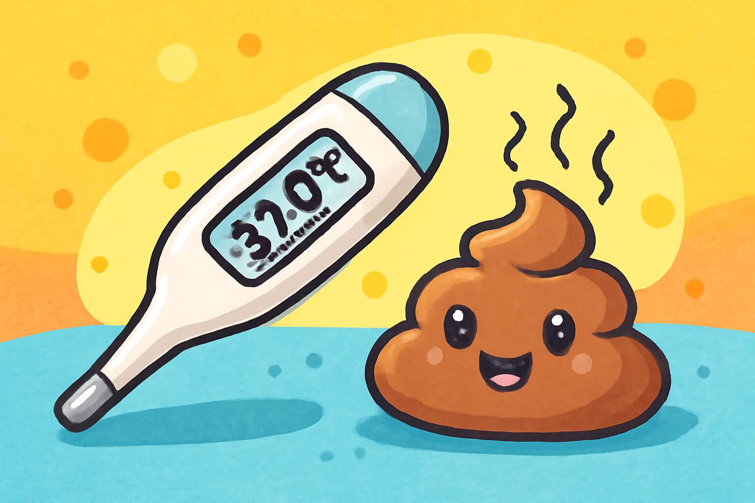 thermometer with poop