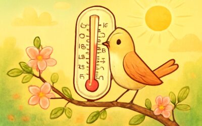 Discover the thermometer bird: nature’s tiny climate watcher in flight