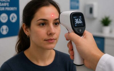 Thermometer laser gun for accurate non-contact temperature measurement.